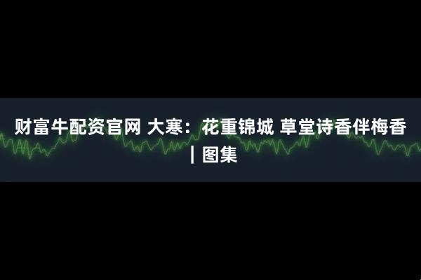 财富牛配资官网 大寒：花重锦城 草堂诗香伴梅香｜图集
